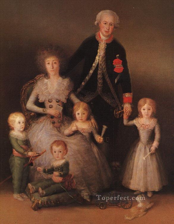 オスナ公爵夫妻とその子供たちの肖像画 フランシスコ・ゴヤ油絵